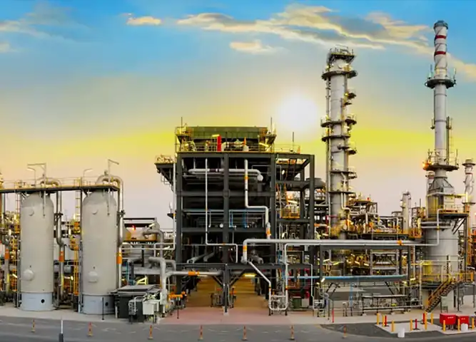 The ADNOC Gas Habshan facility at sunrise